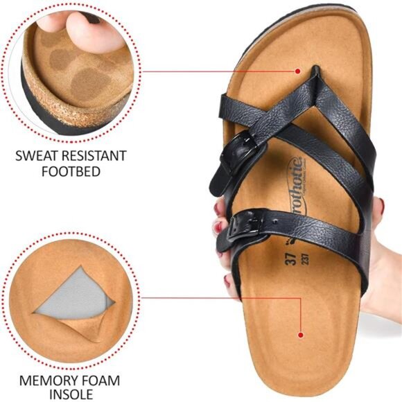 Womens Strappy Slip-On Modern Memory Foam Cushion Footbed Outdoor Adjustable - Picture 3 of 7